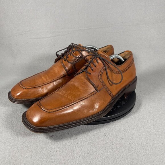 Magnanni Derby Dress Shoe Brown Leather Square Toe Mens Size 10 main image 8